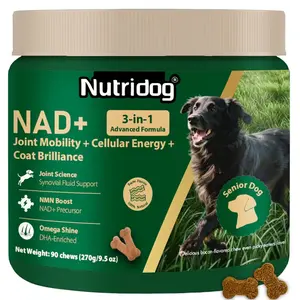 Nutridog Ultimate Senior Dog  with NMN and Omega 3 to Support  Health and Revitalize Vitality strong pet joint chews