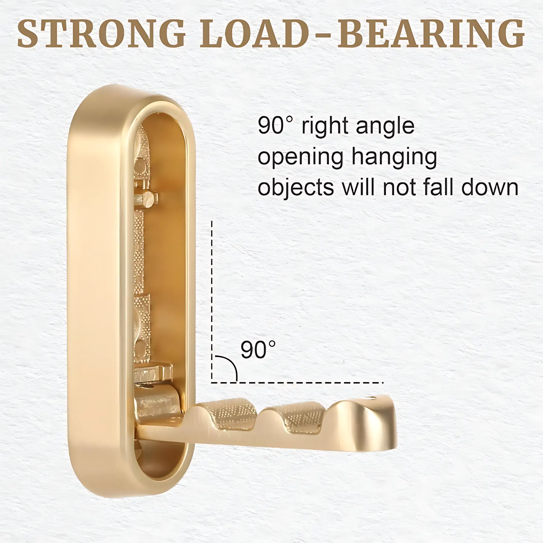 Invisible folding hook for hat holder for wall-mounted display on the wall at the entrance door, shoe cabinet, wardrobe. No drilling required for hanging clothes. Single hook.