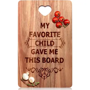 Gifts for Mom Dad from Daughter Son Decor Wooden Charcuterie Boards Acacia Wood Cutting Board Thanksgiving Christmas Kitchen Gift for Mothers Fathers Day Birthday Xmas Present for Parents Cheese Board