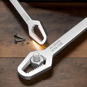 Multifunctional Adjustable Wrench Tool Set, Self-Adjusting Dual Ended Wrench for Auto Repair, Plumbing, Furniture Assembly, Home Maintenance, DIY Projects and Daily Hand Tool Use