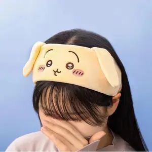Chiikawa Cartoon Usagi Headband Girl Washes Face Hachiware Headband Cute Chiikawa Animation Student Washes Headwear Kawaii
