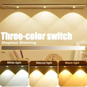 Human Motion Sensor Light, USB Rechargeable LED Night Light, Adjustable Modes, Wireless Indoor Lighting, Ideal for Kitchen, Bedroom, Closet