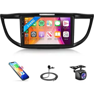 2+64GB Android 15 Car Radio for Honda CRV 2012-2016 Wireless Carplay Android Auto, 9" Touch Screen Car Stereo GPS Navi, WiFi, Bluetooth, Backup Camera, FM RDS Radio, EQ DSP, SWC