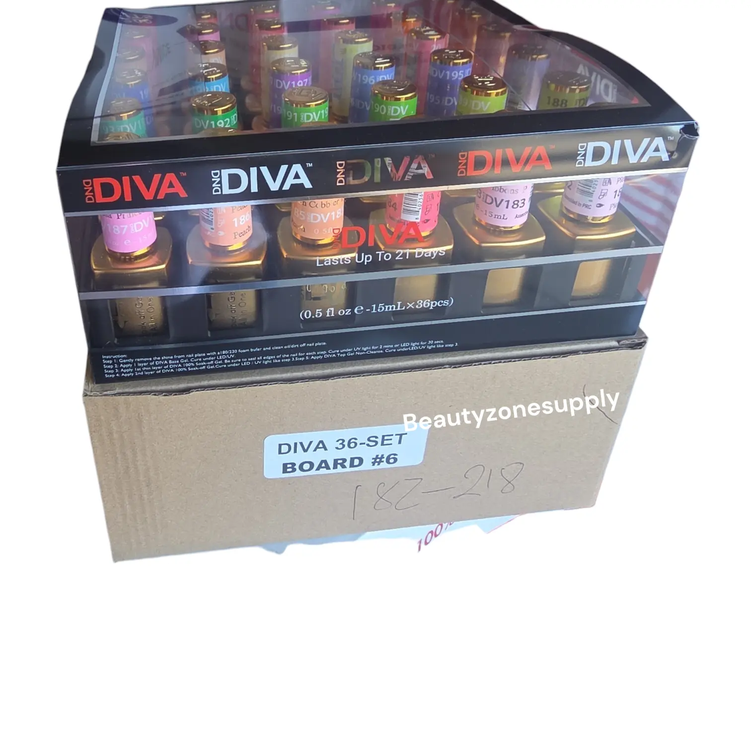 Diva Gel Board Set 36 bottle with Swatches #6