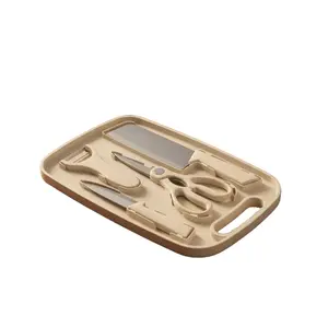 Multi-Functional Portable Kitchen & Outdoor Tools Set - Peeler, Egg Fryer Mold, Cutting Board, Scissors, Knives, Waved Pattern Stainless Steel Knife, Compact Design, High-Quality Cutlery, Durable Kitchenware, Camping Essentials