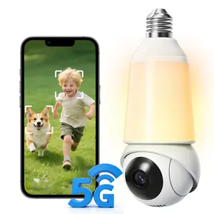 NOAHTEC Light Bulb Security Camera with 3MP HD, Infrared Night Vision, Pan/Tilt, 2-Way Audio, Human Detection & Alexa Compatibility