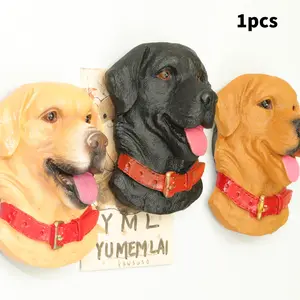 3D Refrigerator Magnet Set, Dog Breed Icons Featuring German Shepherd & Labrador Retriever, Perfect Gift for Pet Lovers