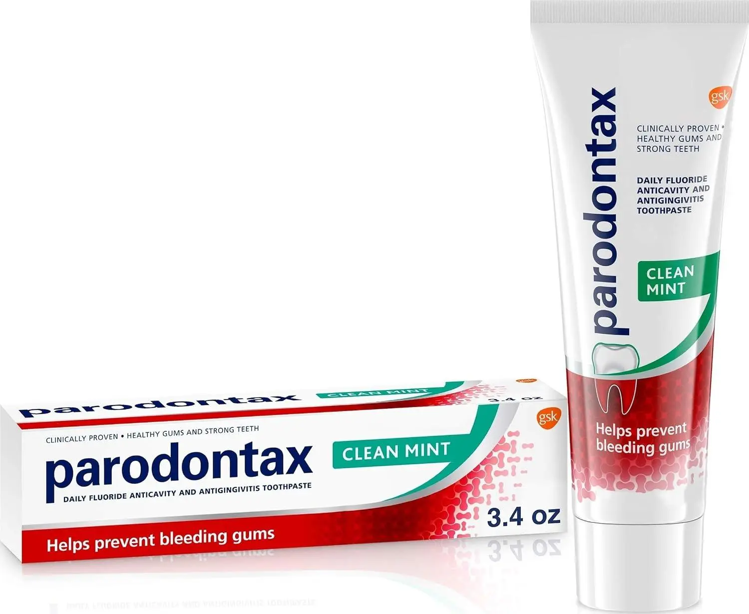 Parodontax Toothpaste for Bleeding Gums, Gingivitis Treatment and Cavity Prevention, Clean mint - 3.4 Ounces