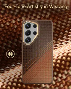 RAPTIC Serenity Series for S26 /S26+/26 Ultra Case, Compatible with MagSafe, [Military Grade 13FT Drop Tested], Aramid Fiber Material Case, 1500D Aramid Fiber AeroWoven Textures, Amber Dual, Emerald Dual, Destiny Dual