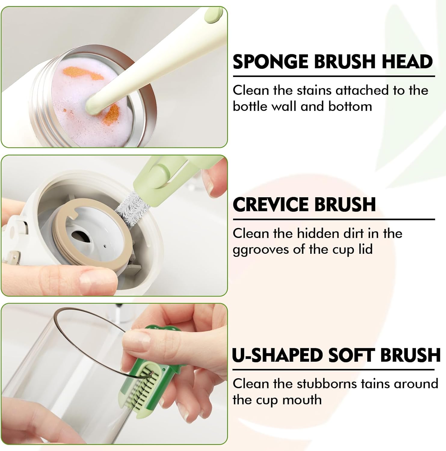 3-in-1 Carrot Cup Lid Cleaner | Aesthetic Kitchen Gadget