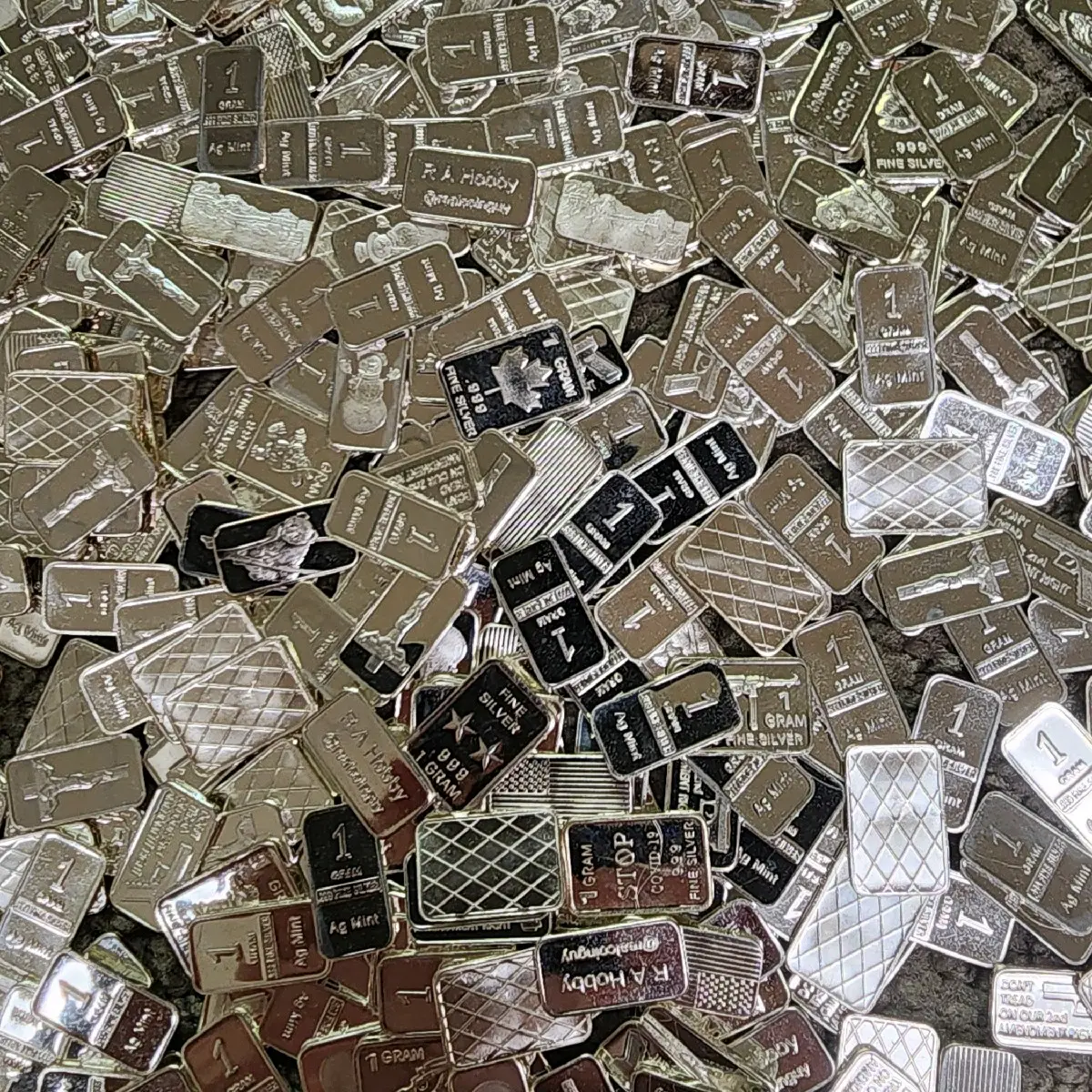 10 Assorted Design .999 Silver Charms - 1 Gram Each