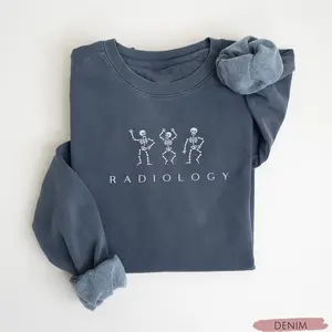 Radiology Sweatshirt Radiology Technologist CrewneckColors Radiology Skeleton Shirt Halloween Xray Tech Sweater Christmas Gift Cotton Menswear