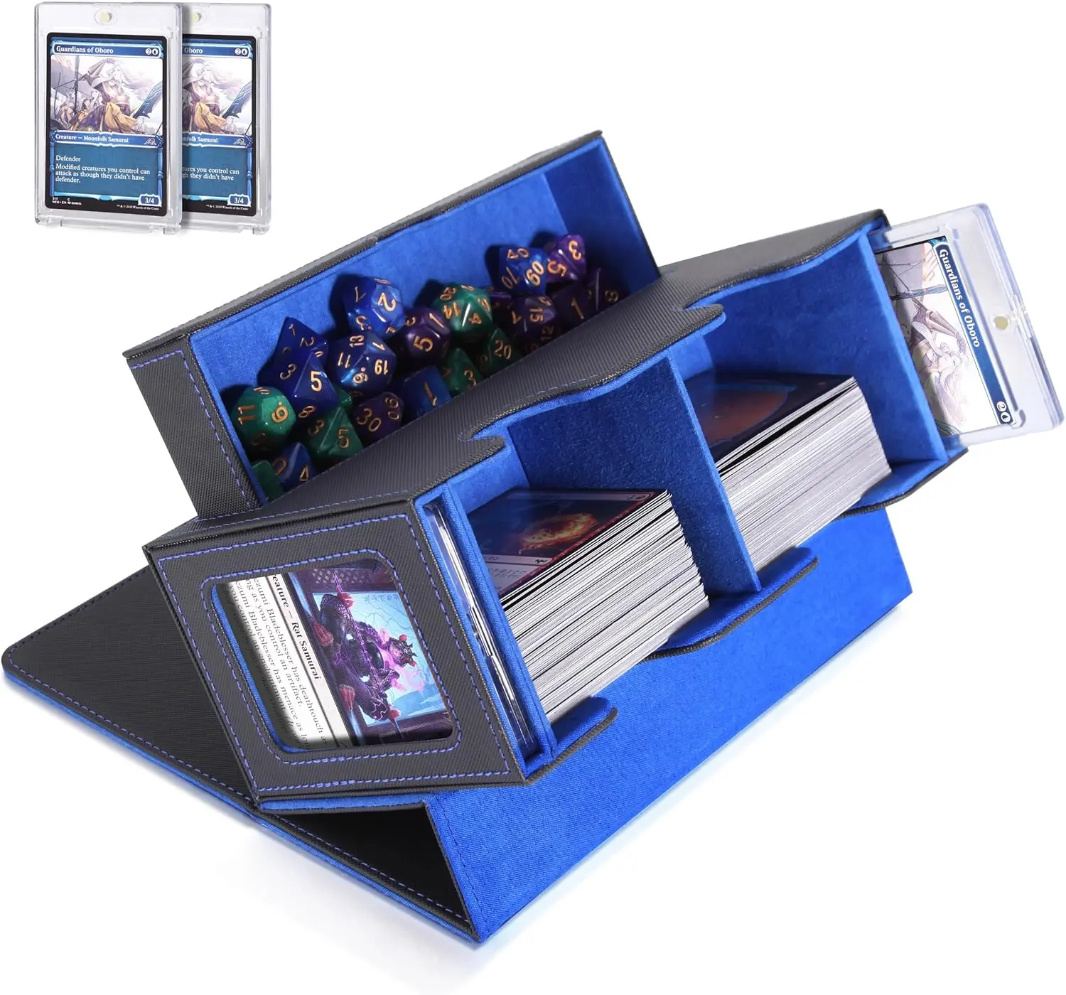 mtg deck box with commander display Box, Card Deck Commander Display, Fits 250+ Single-Sleeved Cards These Commander decks debut three cards each MTG Commander Deck Box 100+