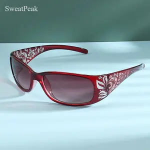 Trendy Small Frame Sunglasses for Women, UV400 Protection, Engraved Diamond Detail, Fashion Eyewear, Stylish Streetwear Glasses, Lightweight, Perfect for Travel, Outdoor, Driving