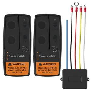 2.4G 12V 24V Electric Winch Switch Controller, Universal Wireless Remote Control Recovery Kit for Jeep Off-road ATV Trailer 72W
