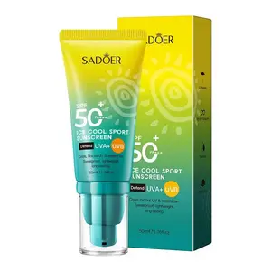 Ice-Cooling Active Sun Shield - Lightweight Oil-Control Makeup Base & UV Protection Waterproof Sports Sunscreen