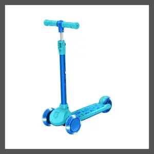 Jetson Kids Trike Scooter LED Lights Folding Blue/Green Grow Kick 3-Wheel