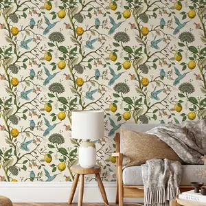 Vintage Natural Style Wallpaper, Self-adhesive Wall Sticker, Decorative Wall Paper for Home Living Room Bedroom, Home Decor