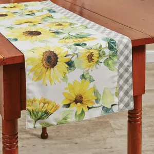 Sunflower Check Table Runner