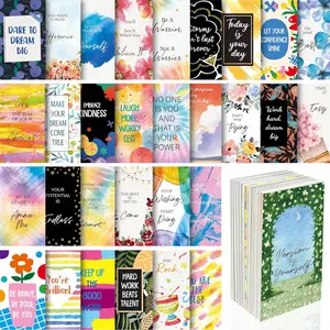 120 count Motivational Cards, 60 Designs Inspirational Cards with PET Film, Affirmation Words for Primary Middle High Reading Students, Book Lovers (2 x 3.5)