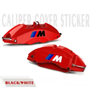 6pcs Car Brake Caliper Stickers High-Temperature Resistant Wheel HUB Decorative Decals Enhance Car Aesthetic Accessories