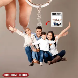 Custom Family Photo Acrylic Keychain, Custom Family Christmas Ornaments, Upload Your Photo Acrylic Keychain, Family Photo Keepsake 2025
