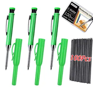 7pcs/set new creative high-quality 2.8mm woodworking set, equipped with large capacity 2B lead core for deep hole marking and drawing, office marking, meeting the needs of all engineers Woodworking Tools