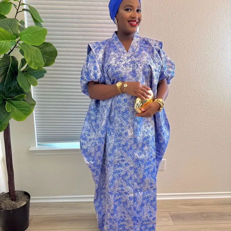 Lady's Royalties Bubu Wedding Dress - Comfortable Fabric Style, Available in Blue and Pink Clothe Options