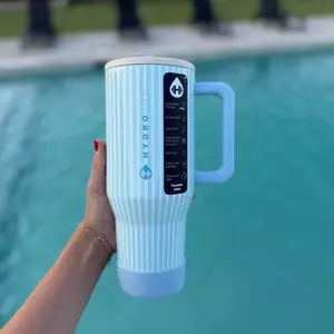 HydroJug Traveler 40oz Cape Cod Insulated Stainless Steel Water Bottle with Handle & Flip Straw Leak Resistant Tumbler Reusable for Women Men Cape Cod 24 Hour Temperature Control