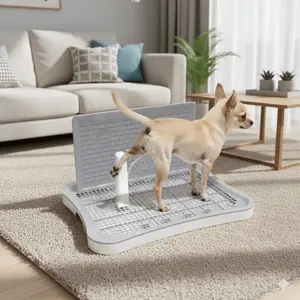 Stable Pet Pee Pad Stand with Center Post | Easy Clean Leakproof Potty System | Indoor Toilet Training for Puppy Adult Dog