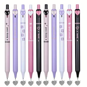5/20pcs Cute Gel Pens, Kawaii Pens, Special Pen, Unique Pens, Retractable Gel Pens, 0.5mm Quick Dry Black Ink Pen Fine Tip Smooth Writing Pen Cute Pens, Office School Supplies Back to School Supplies Valentine's Day Gifts