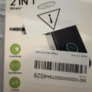 Premium Pro Bluetooth 5.3 Transmitter Receiver 2-in-1 Wireless for TV Headphones Gym Car Home Stereo with Aptx Low Latency Compact Design