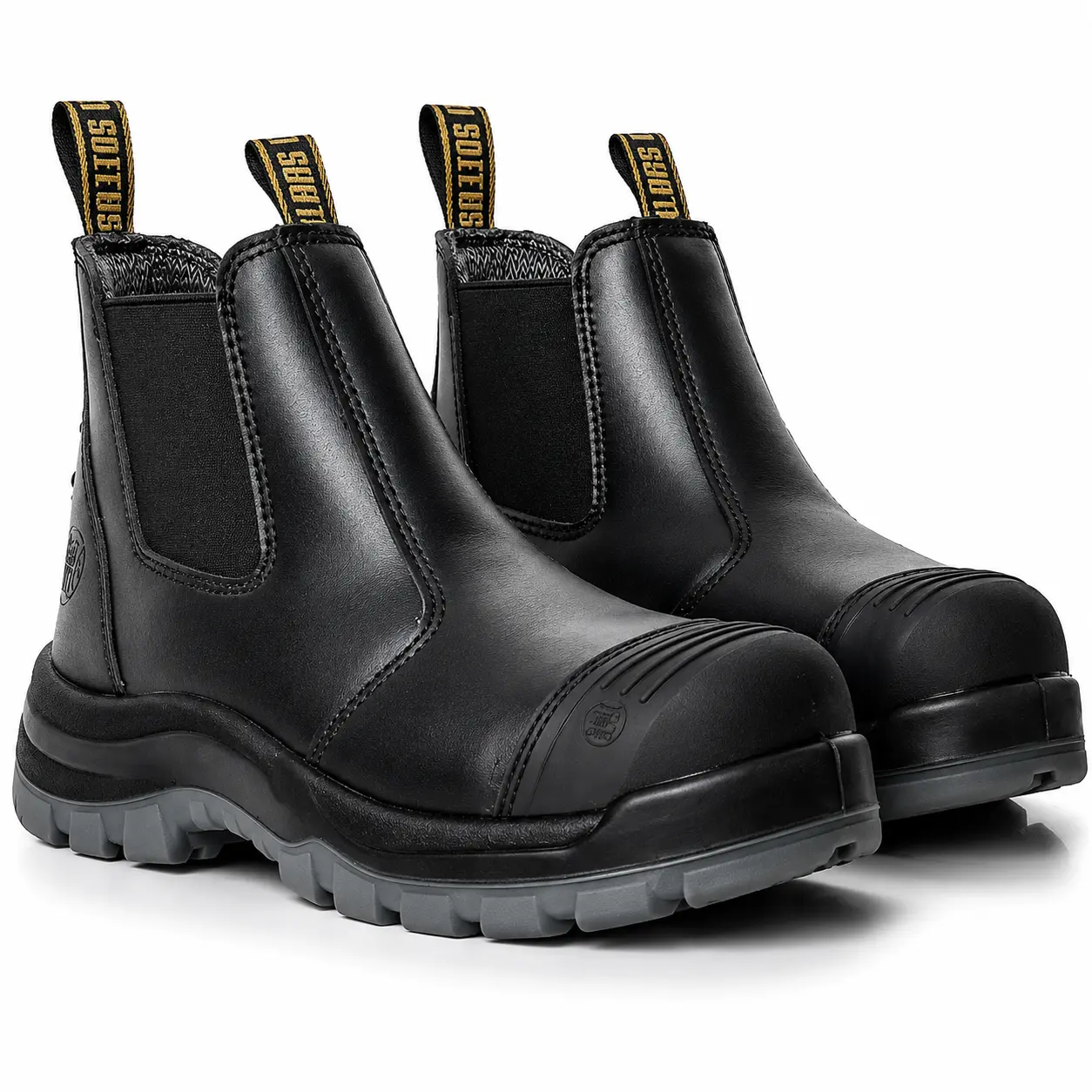 LV802 / LV822 Men’s 6" Chelsea Safety Work Boots – Soft Toe / Composite Toe, Corrected Leather Upper, Kevlar Puncture Resistant Midsole, Slip Resistant TPU Outsole, Oil & Acid Resistant, Impact Protection, Static Dissipative (Anti-Static),