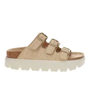Corkys Womens Threes Company Slide Casual Sandals Casual Low Heel 1-2" - Beige