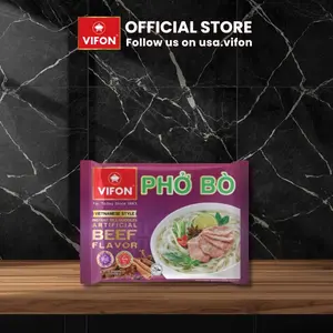 VIFON Vietnamese Beef Flavor Rice Noodle (Pho Bo) 24 Packs - 2.12 oz Each