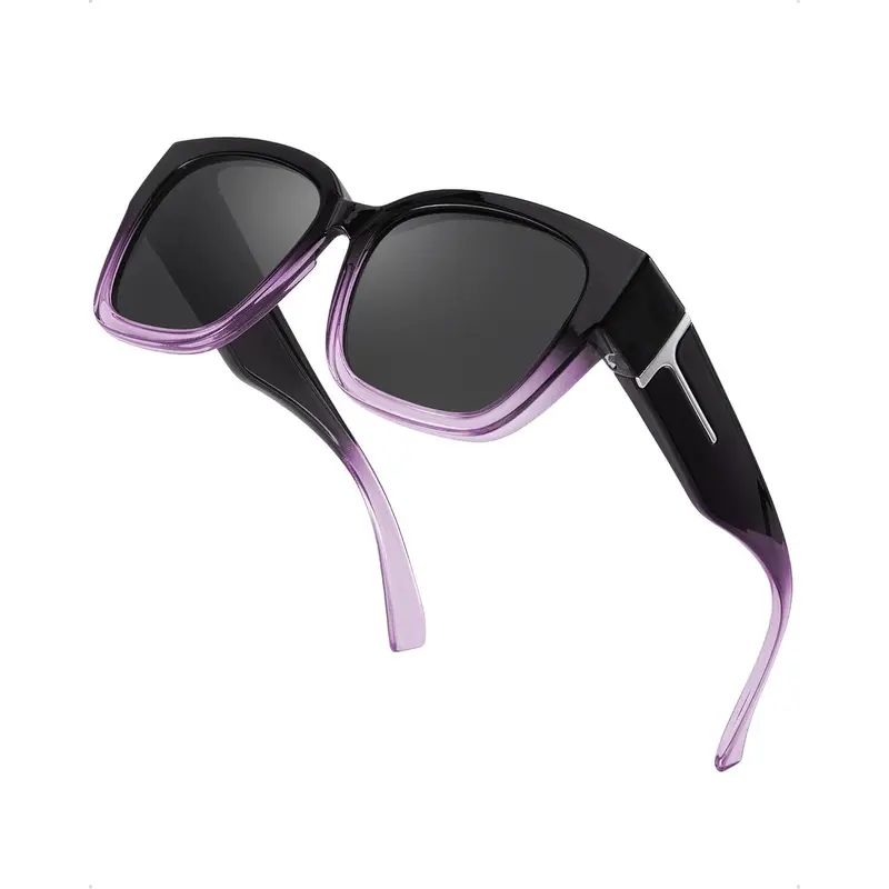 Polarized Vintage Square Wraparound Sunglasses UV400 Protection Joopin polarized Sunglasses for Men Women,Vintage Square  main image 2