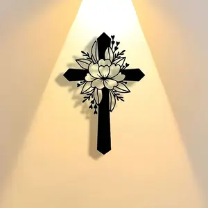 Elegant Wall Cross Metal Decor, Bohemian Design, Interior Wall Decor, Living Room Hanging Decoration, Perfect for Christmas, Valentine's Day, Halloween Gifts