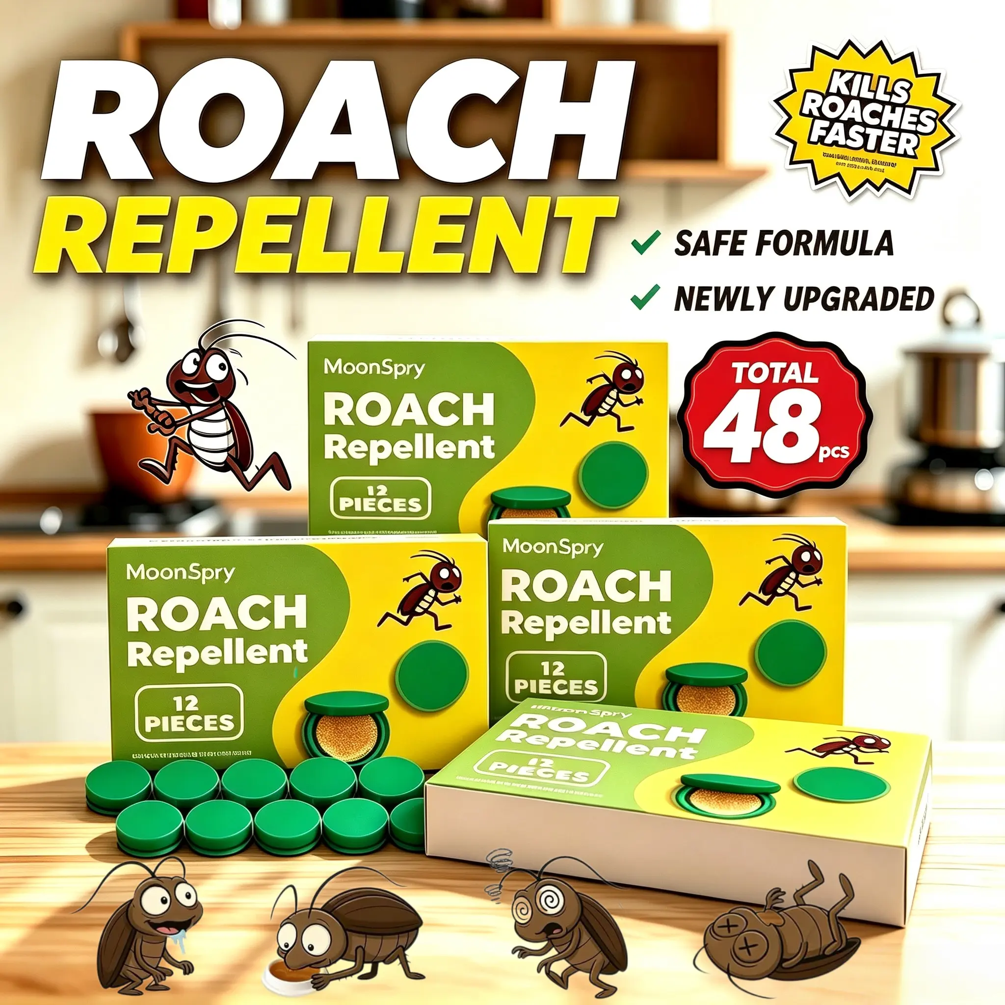 Indoor roach bait gel and trap, roach killer -home outdoor pest control dragonfly bug repellent bearspray advion cockroach