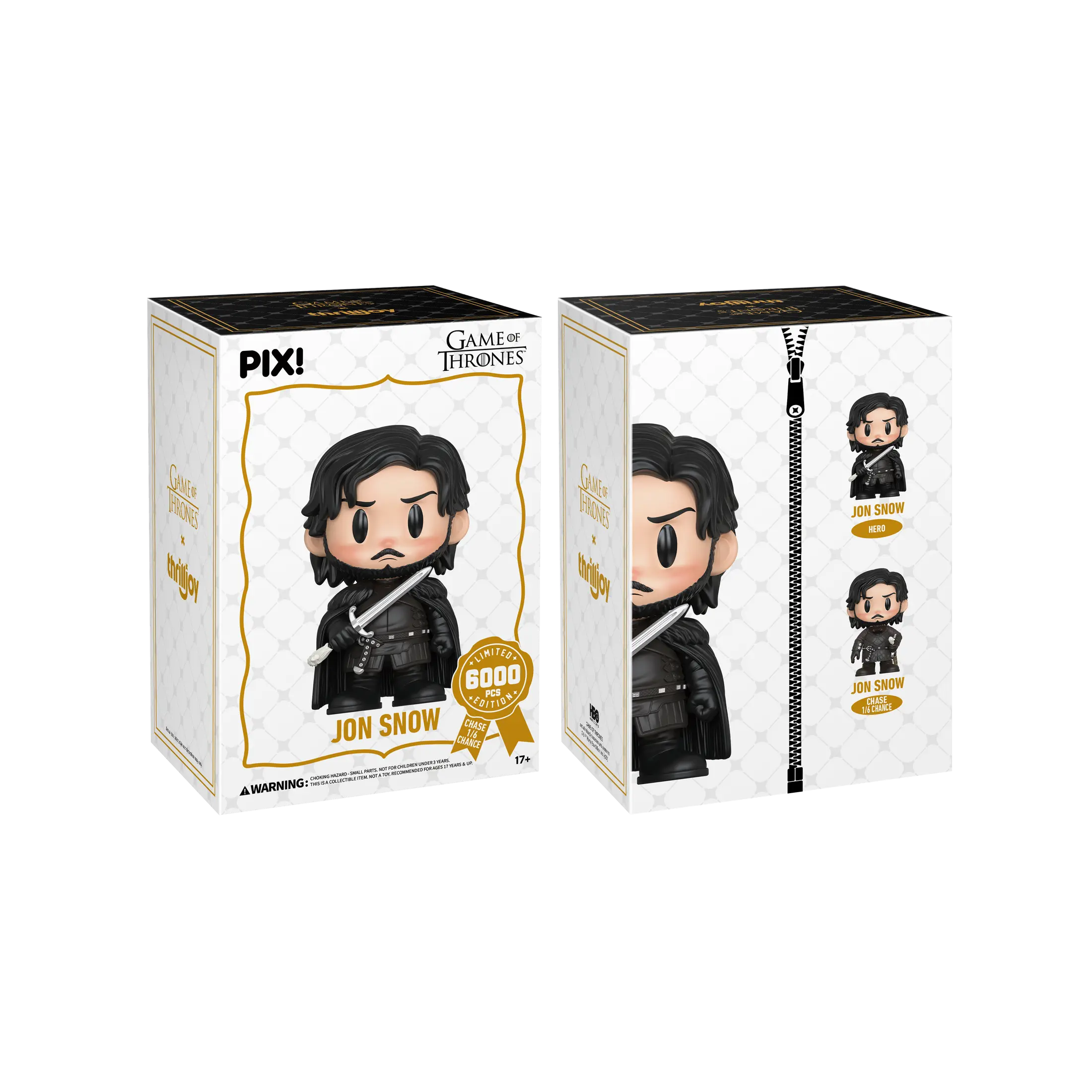 Thrilljoy PIX! Game Of Thrones Jon Snow LE 6000 Collectible Blind Box Vinyl Figure