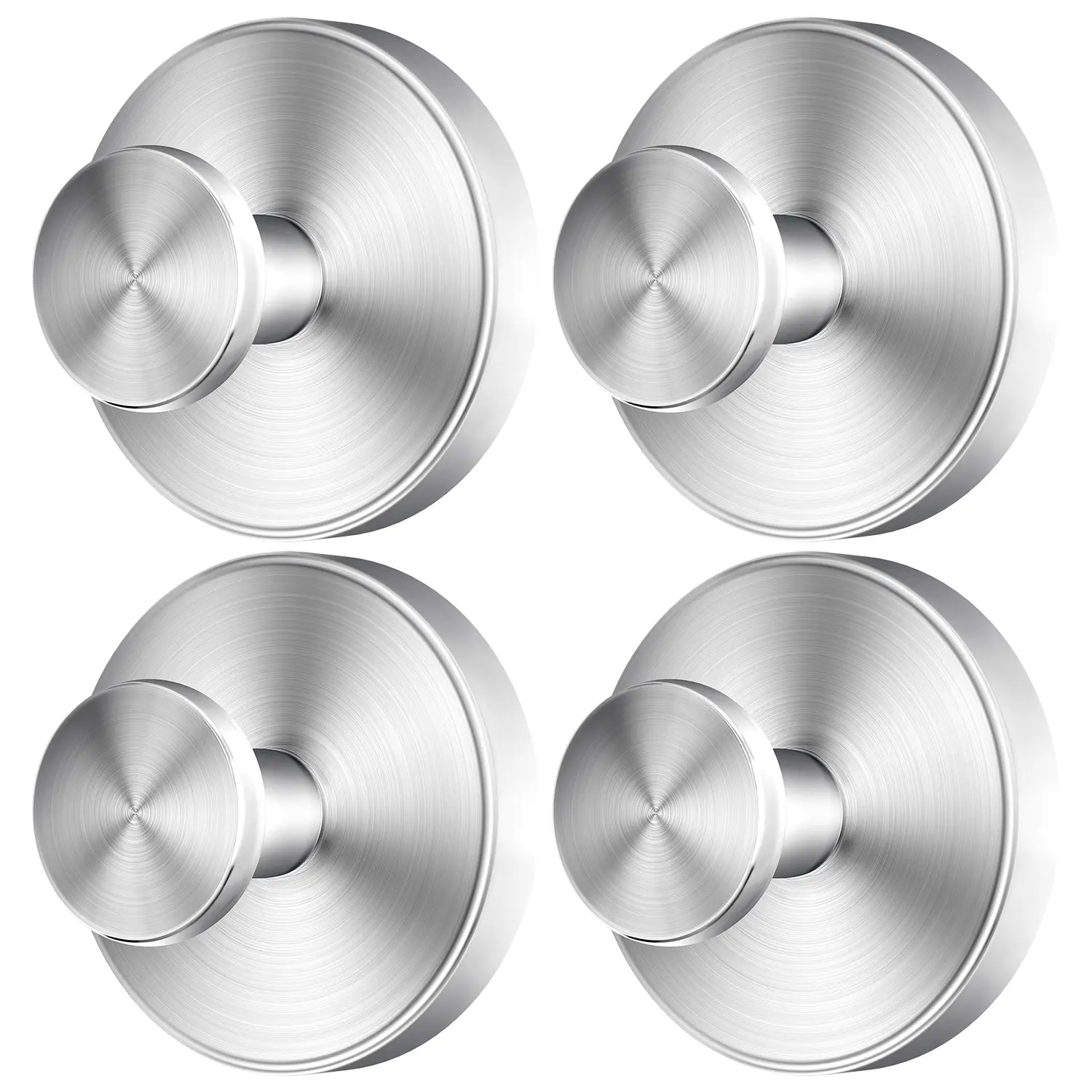 Upgraded 4 Pcs Suction Cup Hooks, Stainless Steel Suction Cup Hooks for Shower, Mirror, Wall, Bathroom, Glass, Hanging Towels