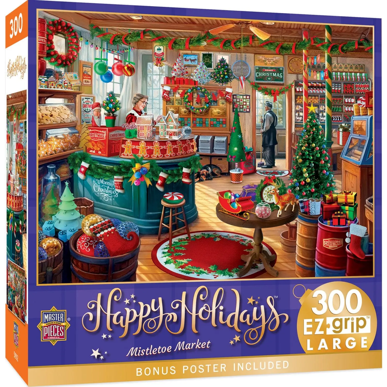 Happy Holidays - Mistletoe Market 300 Piece EZ Grip Puzzle