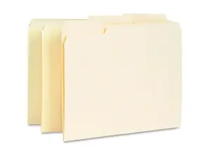 Business Source Interior File Folders 1/3 Cut Assorted Letter 100/BX Manila 65775