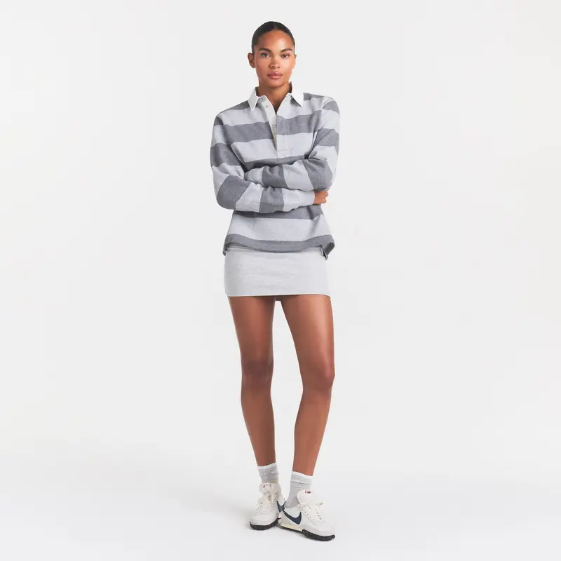 SKIMS BOYFRIEND FLEECE OVERSIZED POLO