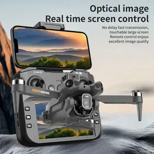 CS-25 Brushless Fold Drone, 360° Obstacle Avoidance RC Drone with Headless Mode & 360° Rolling Flight, Camera Angle Adjustment Drone, LCD Display & Li-polymer Battery