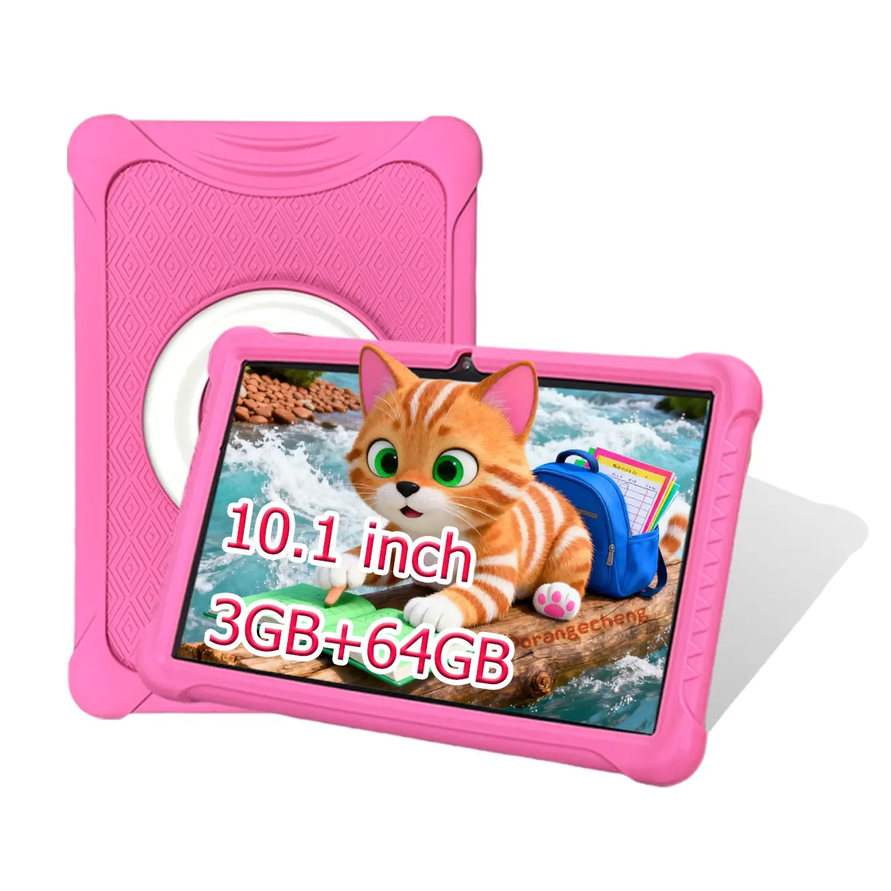 10.1 Inch Android Tablet PC, 4GB RAM + 64GB Storage, Sim Card Calling & Shockproof Design, HD Display, Dual Camera, Parental Control, Student Tablets