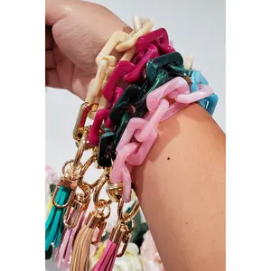 Marble Chain Linked Keychain