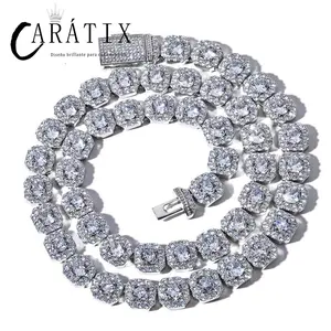 10mm Ice Cube Tennis Chain Bracelet – Iced Out Synthetic Moissanite Jewelry for Men