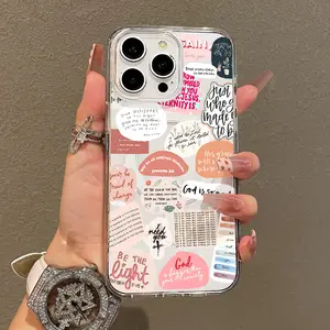 Soft Girl Magnetic Case for iPhone11/12/13/14/15/16/17/promax, Christian Quotes Collage Lightweight, Drop-Proof, MagSafe Compatible | Perfect for Teen Girls