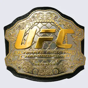 UFC Classic Championship Replica Belt 3MM Zinc Alloy Adult Size with Gold UFC Logo and Detailed Engraving
