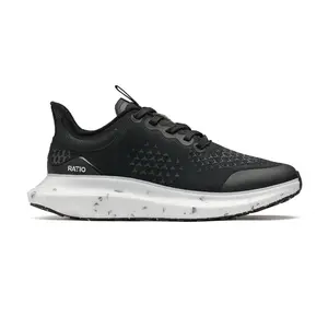 Ratio Running Jet Black Acid Lime 1618-123 Men's Fashion Shoes New